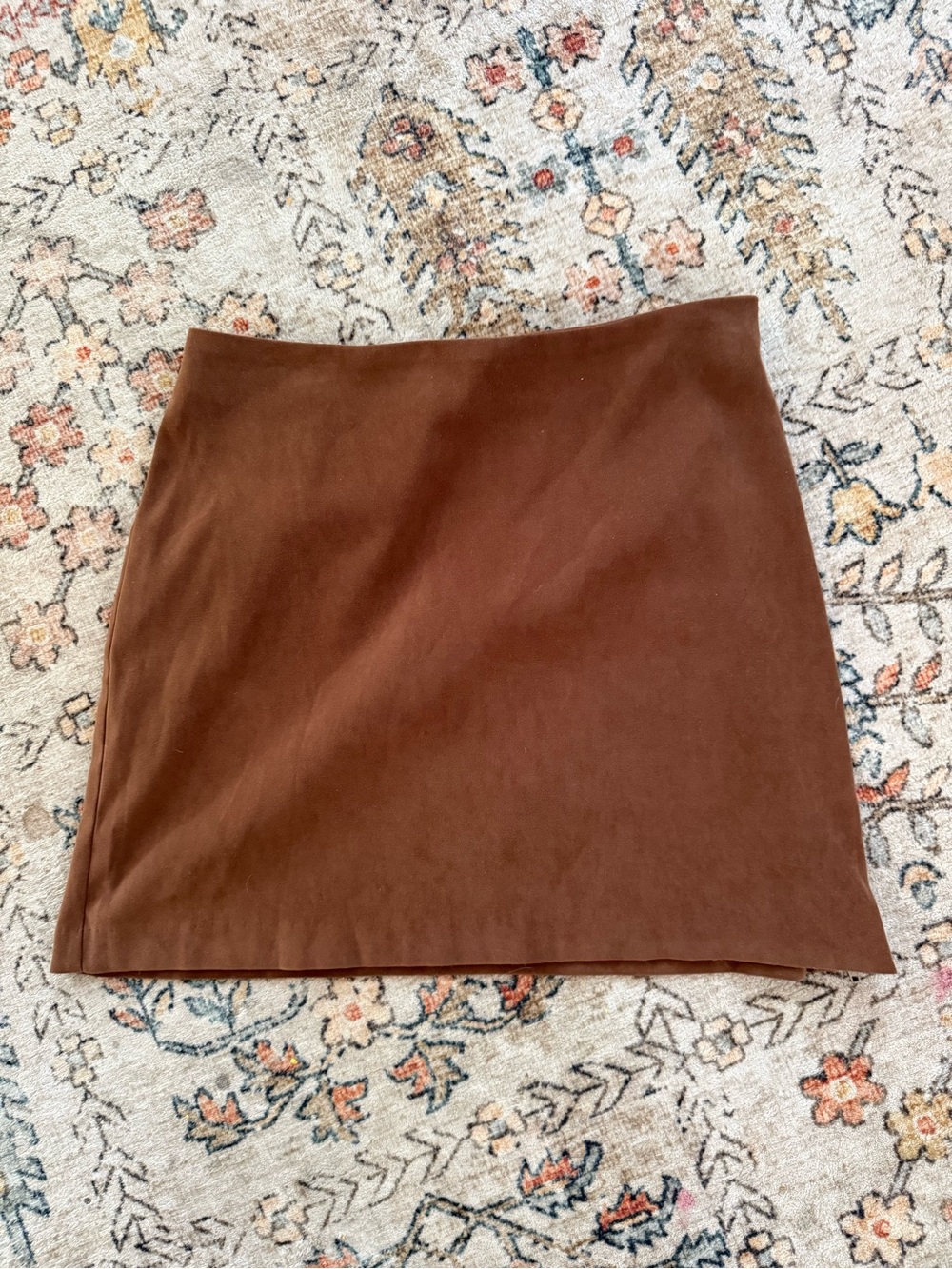 Classic Brown Women's Mini Skirt - Simple A-Line Style